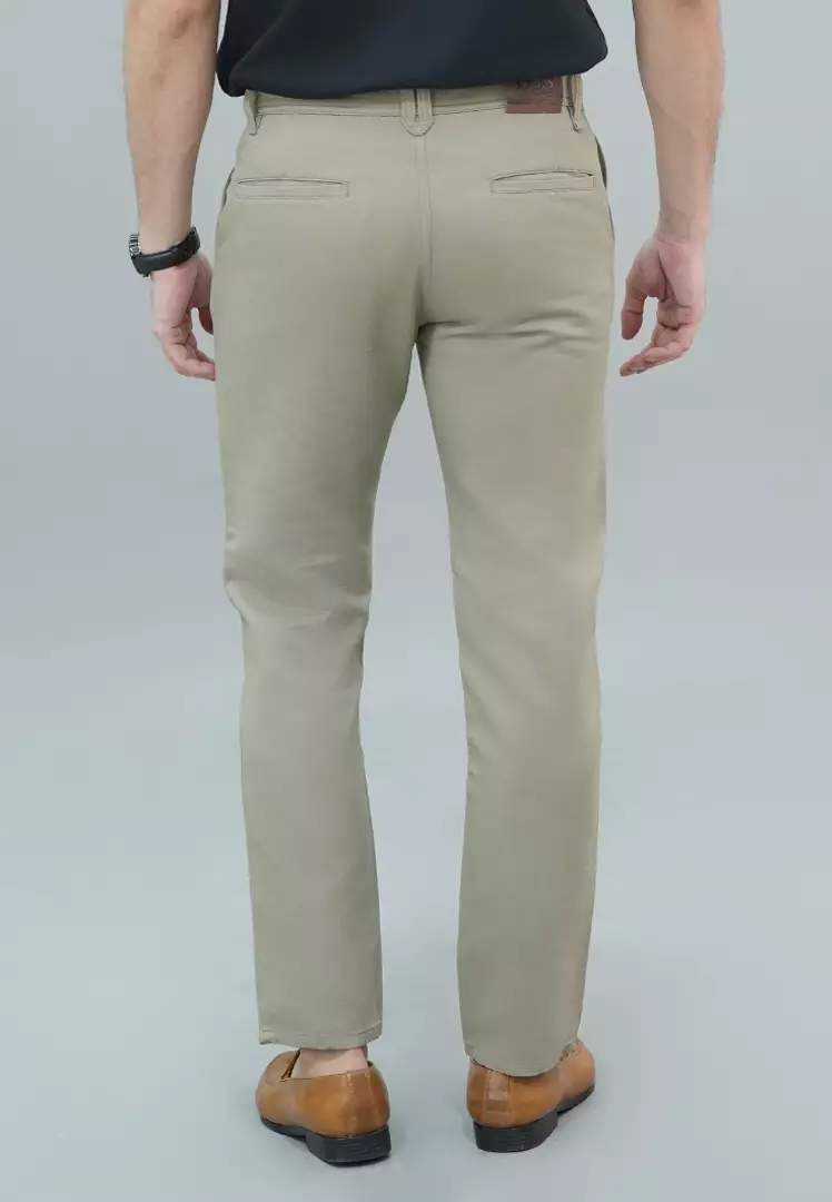 LGS - Celana Panjang Chinos Pria Motif Polos Warna Krem Reguler Fit - CCT.571.055.001.C