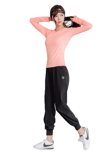 YG Fitness multi (3PCS) Quick-Drying Running Fitness Yoga Dance Suit (Tops+Bra+Bottoms) 450F1US20E2523GS_1