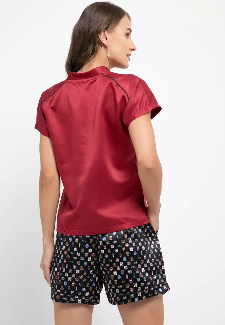 Set Amanda Blouse dan Shorts