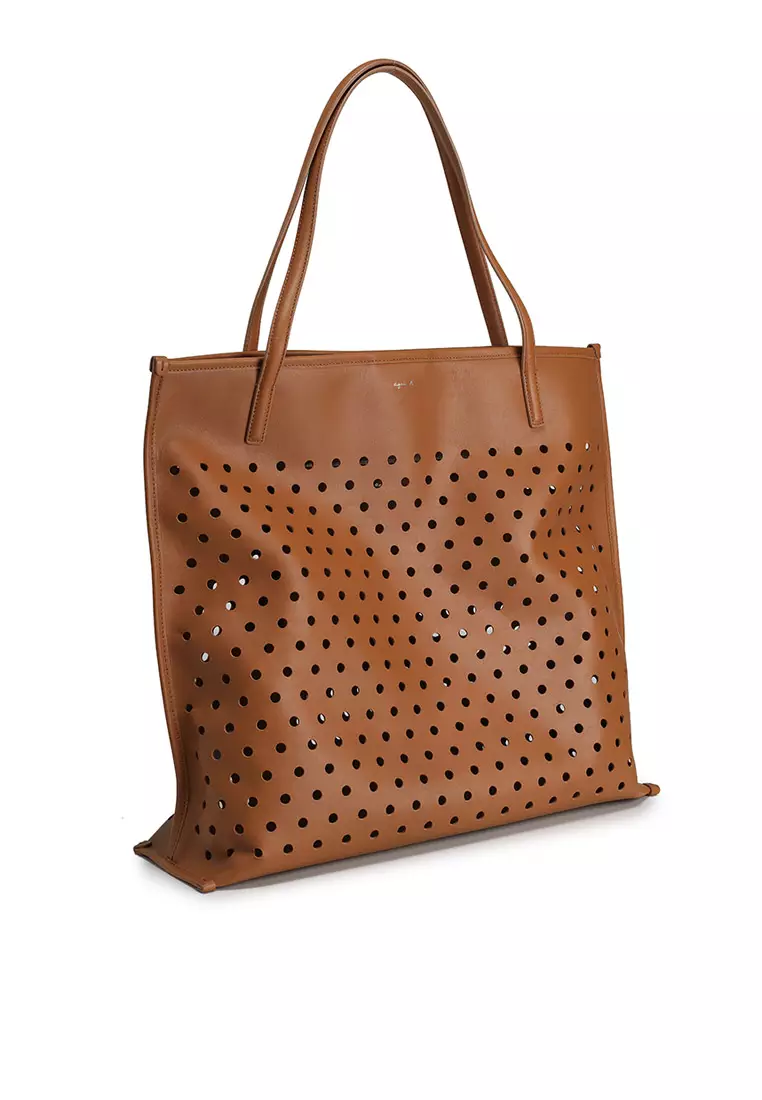 Perforated Leather Tote Bag
