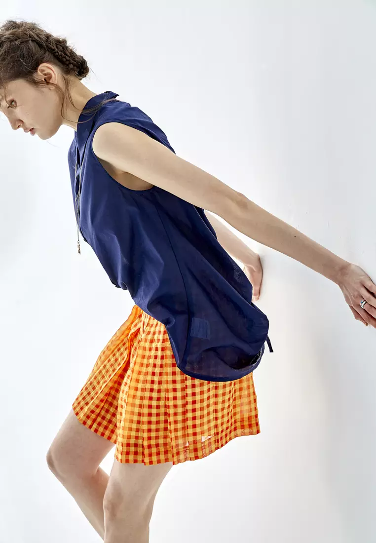 Orange Checkered Shorts
