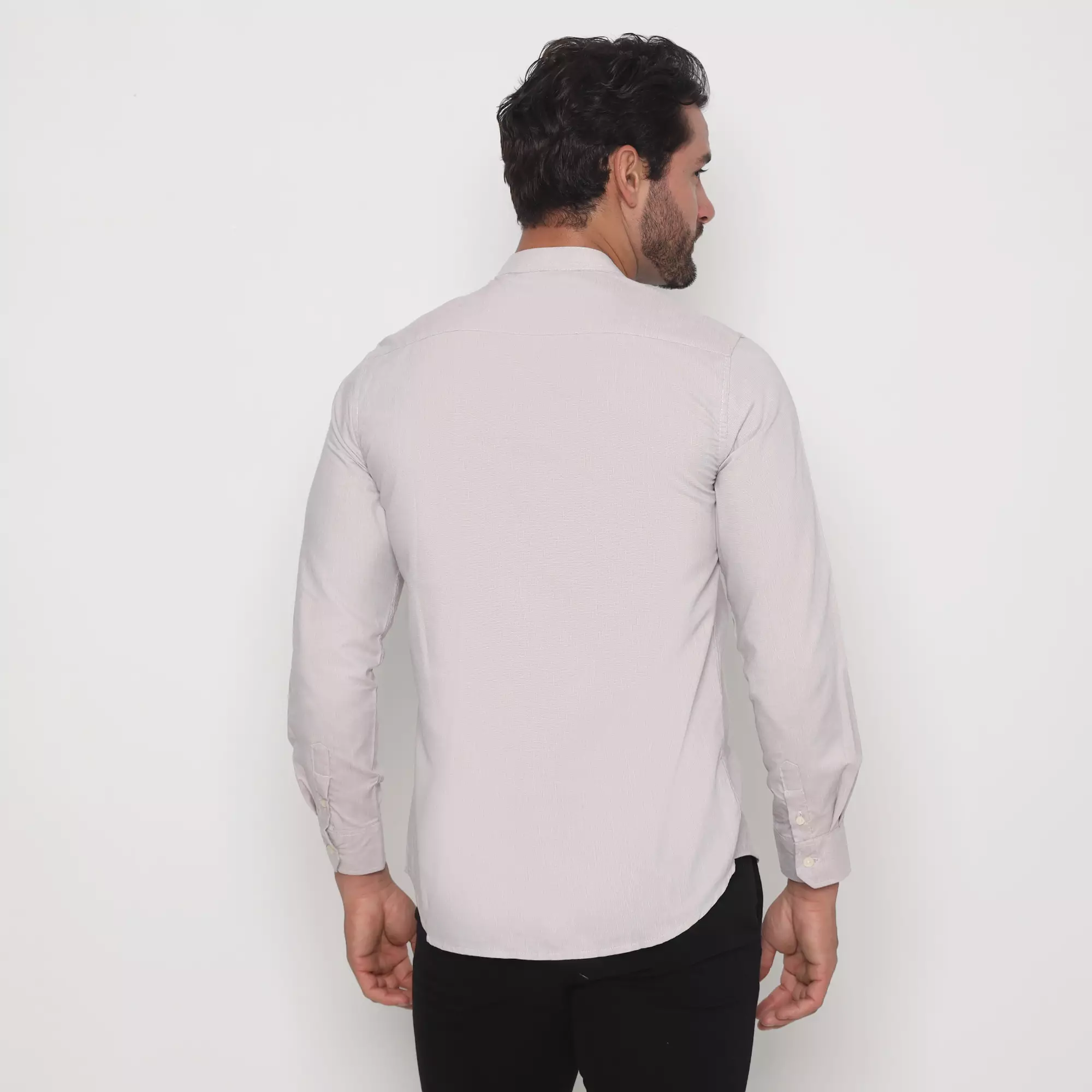 Platini Kemeja Pria Koko Shanghai Lengan Panjang Coklat 961201