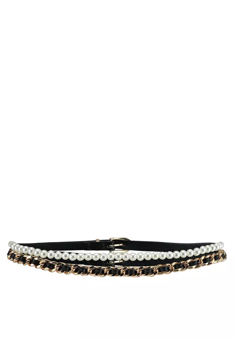 Buy ALDO Corynne Pearl Chain Belt Set Online | ZALORA Malaysia