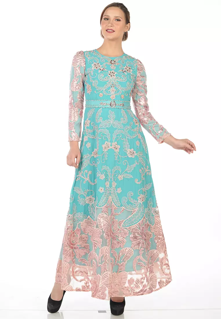Bibiq Gamis Tile Bordir
