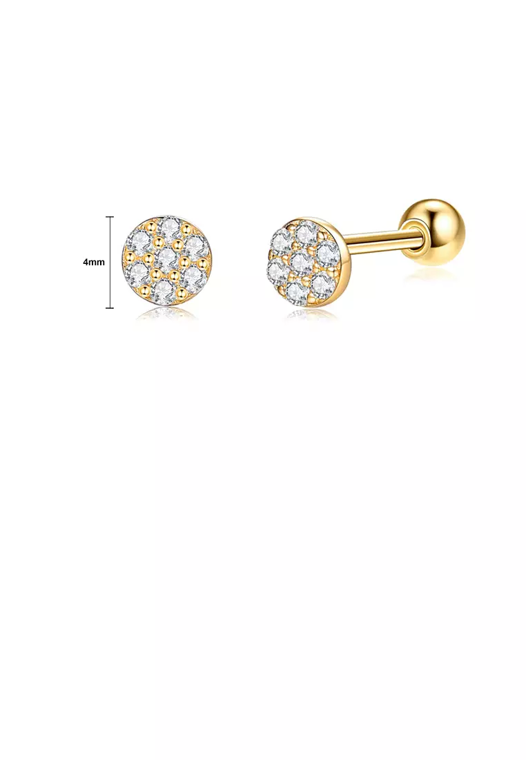 Gold simple stud earrings outlet