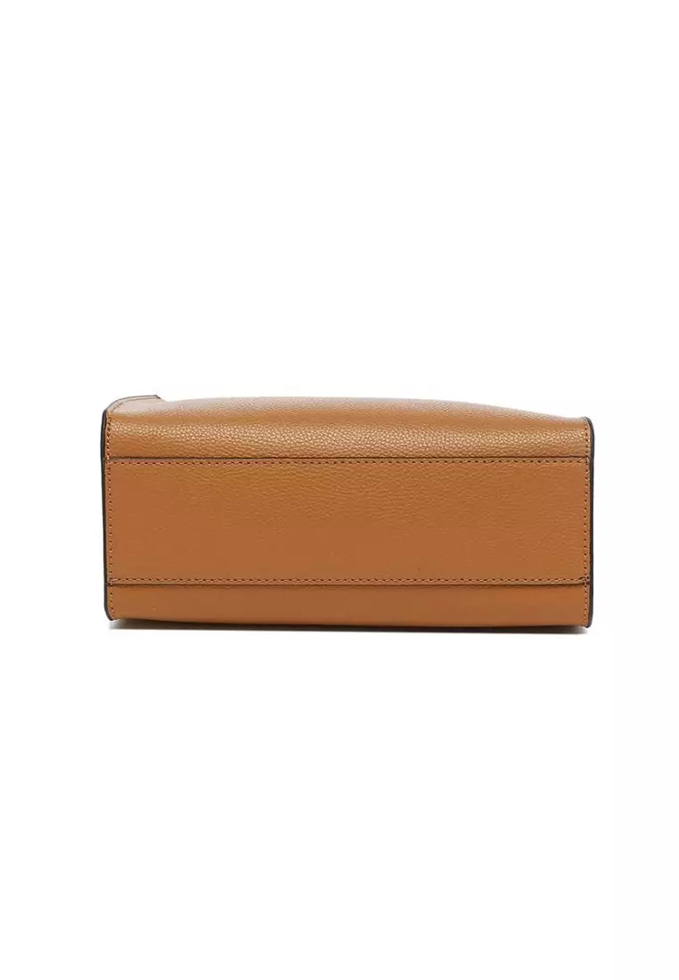 Mini Grind Coated Leather Tote Smoked Almond M0015685