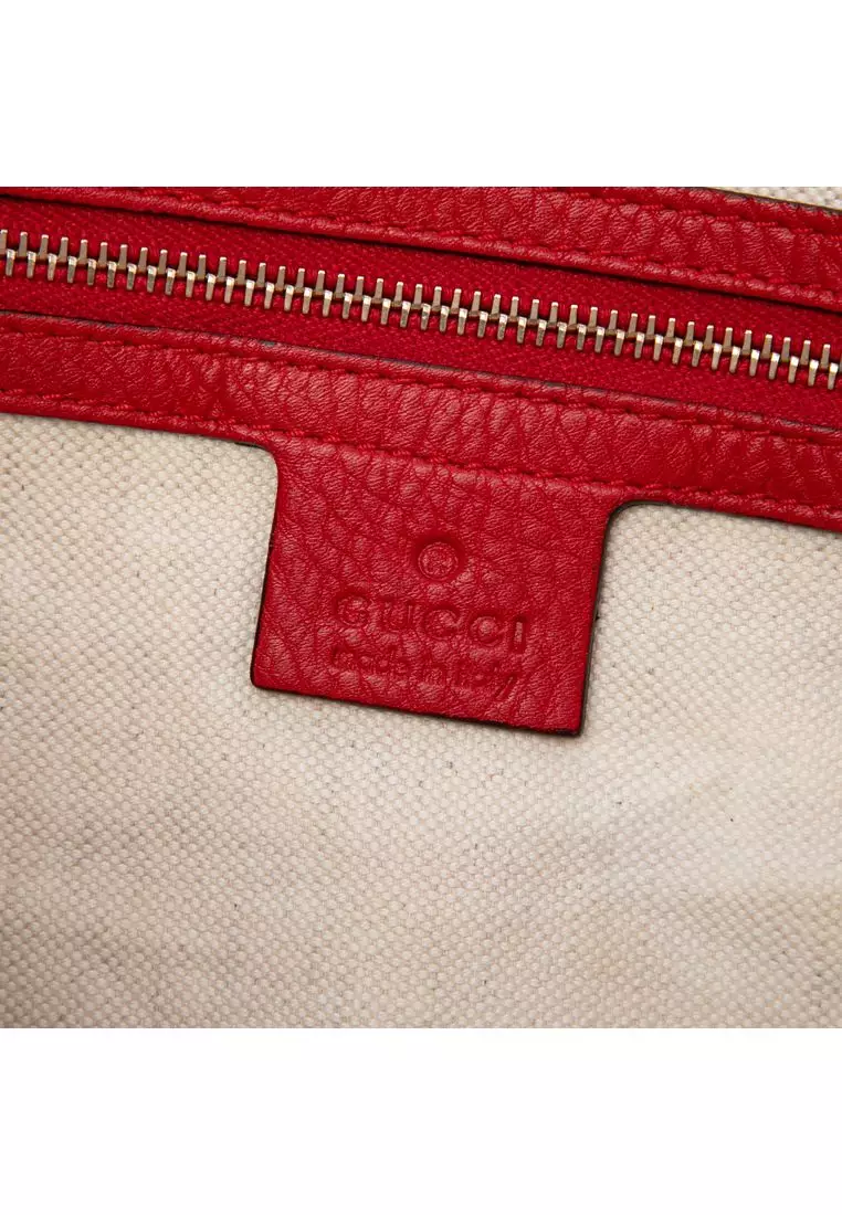 Pre-Loved Gucci Pebbled Calfskin Bella Satchel
