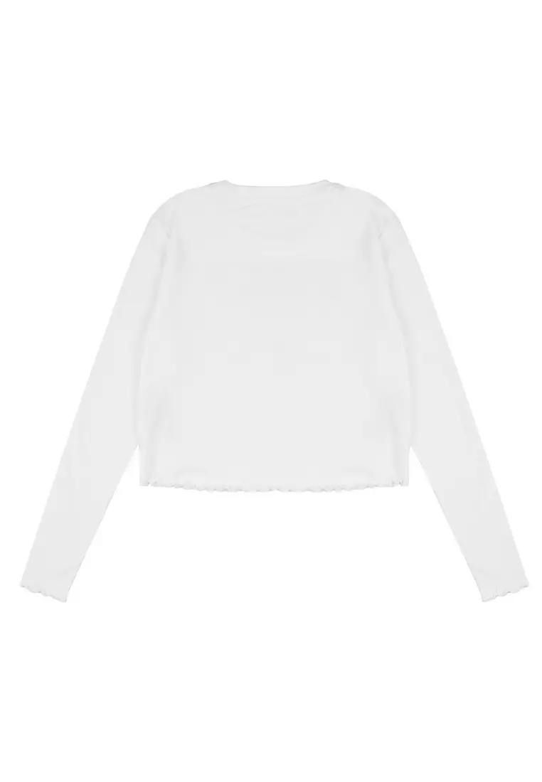 Greenlight Women's T-Shirt Long Sleeve Cropped Top C140324