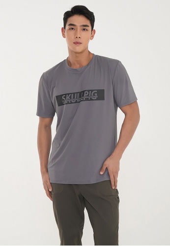 SKULLPIG grey Men’s High Cooling T-shirt Quick-drying Running Fitness Yoga Hiking 370D0AA2521354GS_1