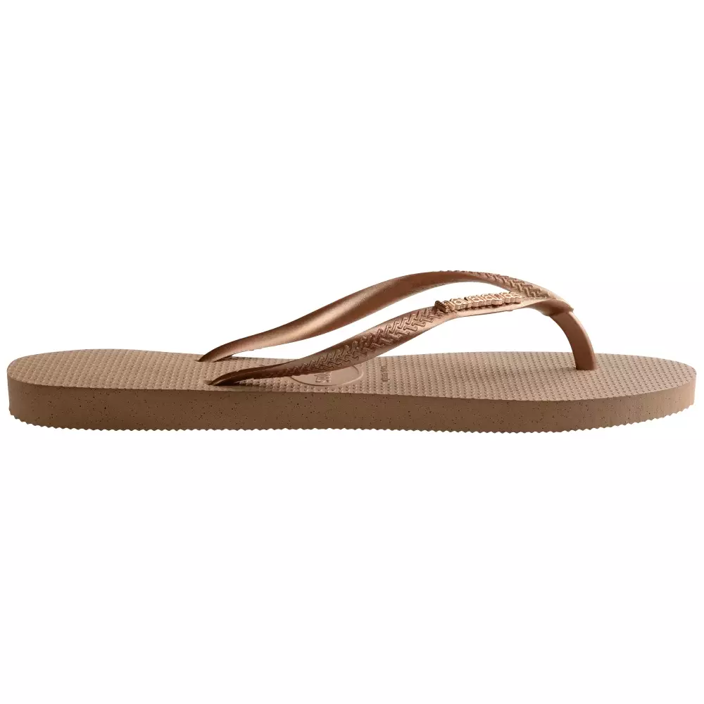 Havaianas 3581 Slim Logo Metallic - Rose Gold - Sandal Wanita