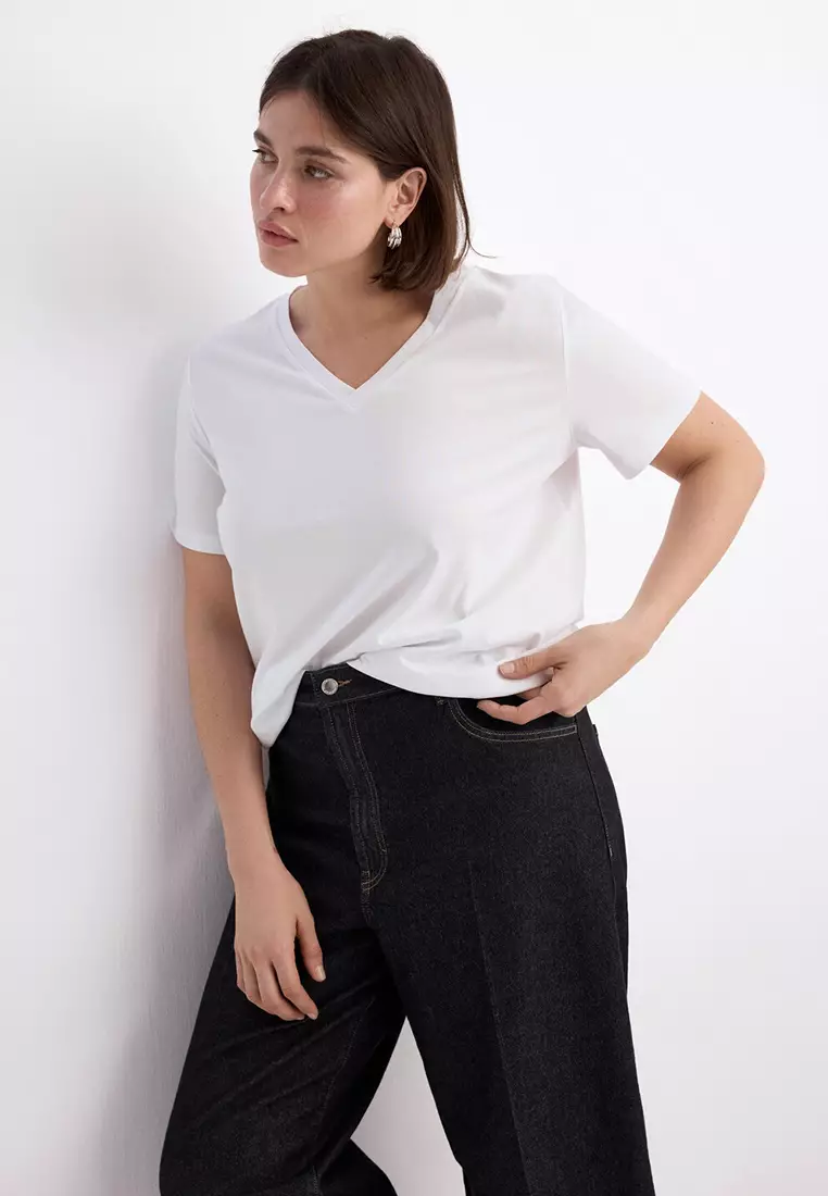 V-Neck Cotton T-Shirt