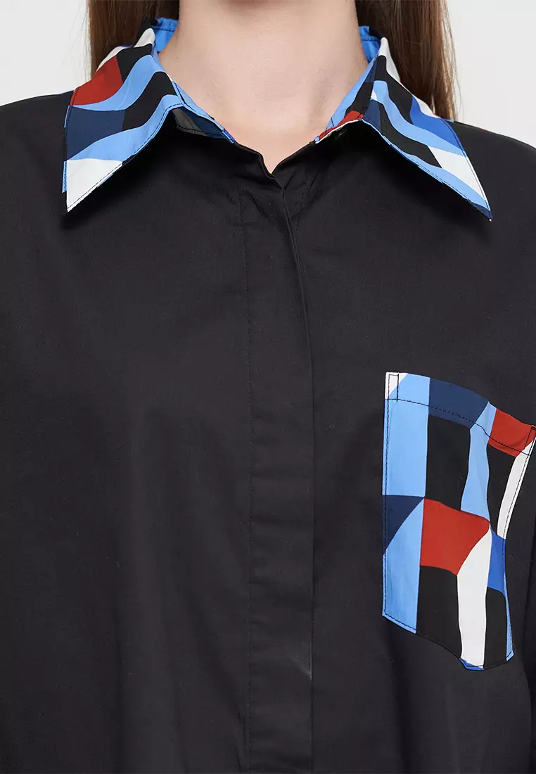 KLA - Kemeja Casual Wanita Poppy Black