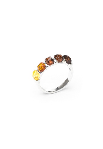 Millenne silver MILLENNE Multifaceted Baltic Amber Bamboo Silver Ring with 925 Sterling Silver 4351EAC3842ABEGS_1