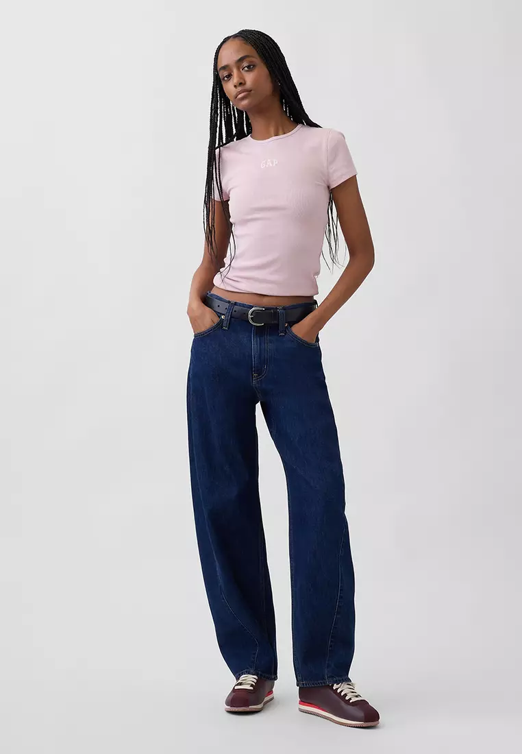 Modern Ribbed Logo T-Shirt