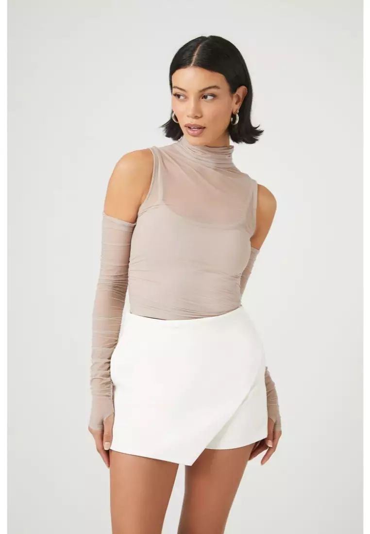 Forever 21 2025 white mesh top
