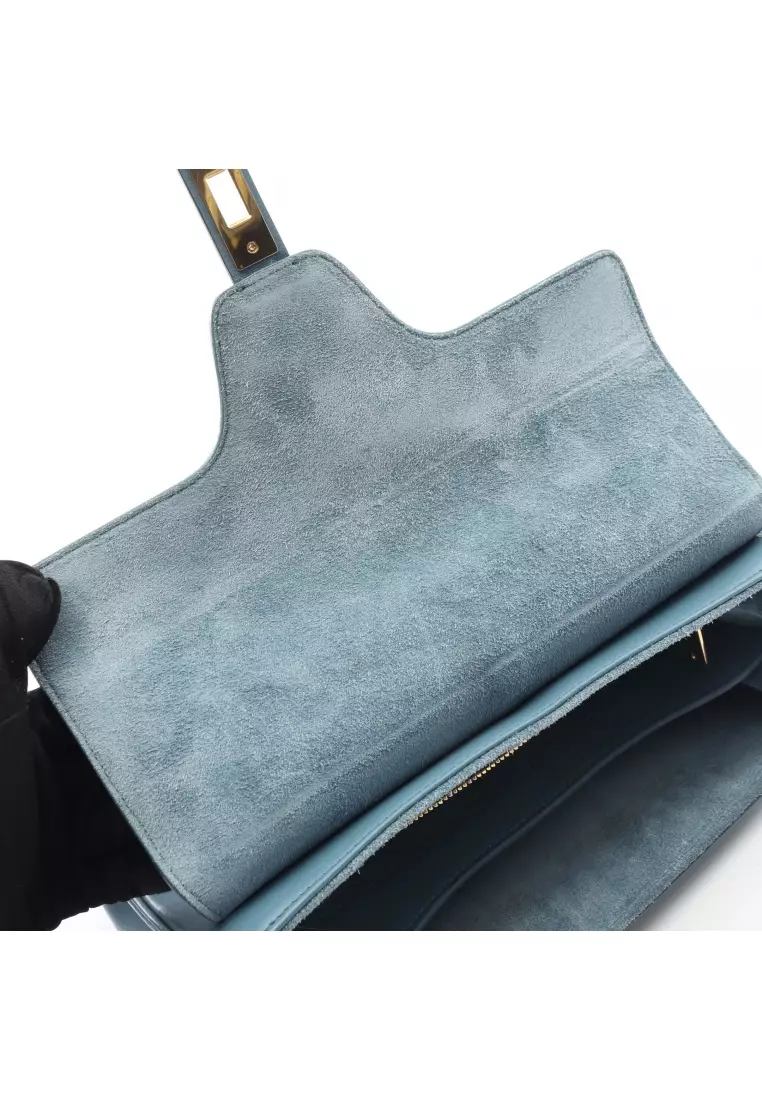 Pre-Loved Celine Teen Soft 16 Shoulder bag leather blue