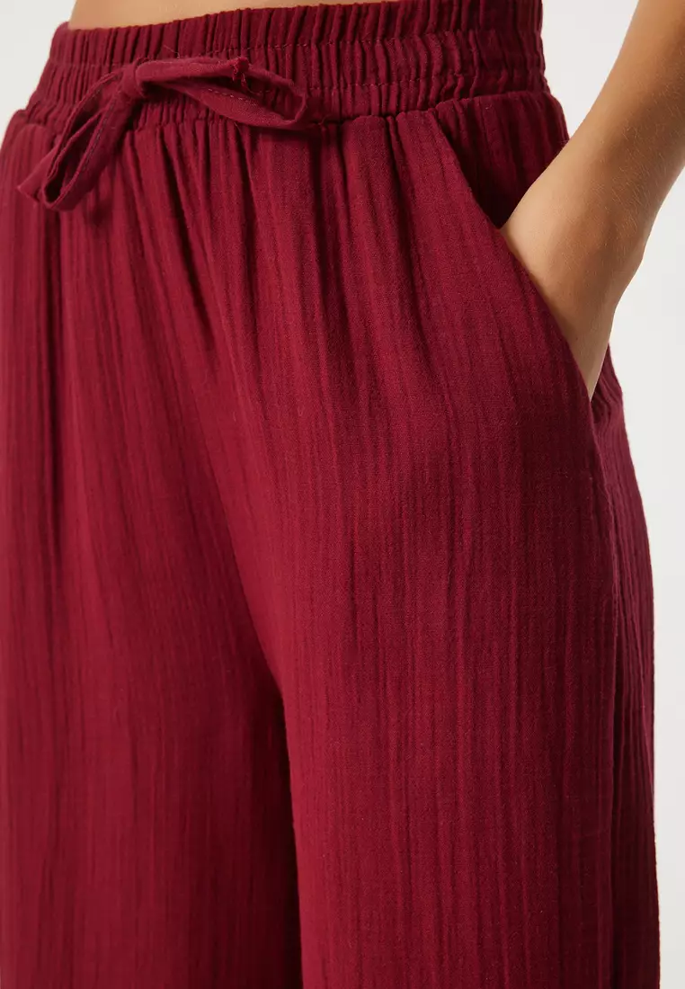 Textured Palazzo Trousers