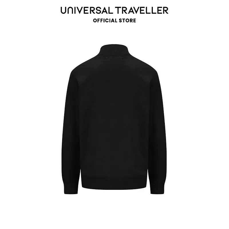 UNIVERSAL TRAVELLER HENLEY MOCK NECK ARGYLE PATTERN KNITTED SWEATER KS23029