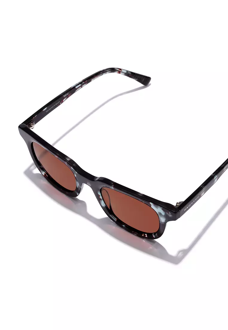 HAWKERS Blue Carey Brown Oasis Sunglasses For Men And Women, Unisex. Official Product Designed In Spain