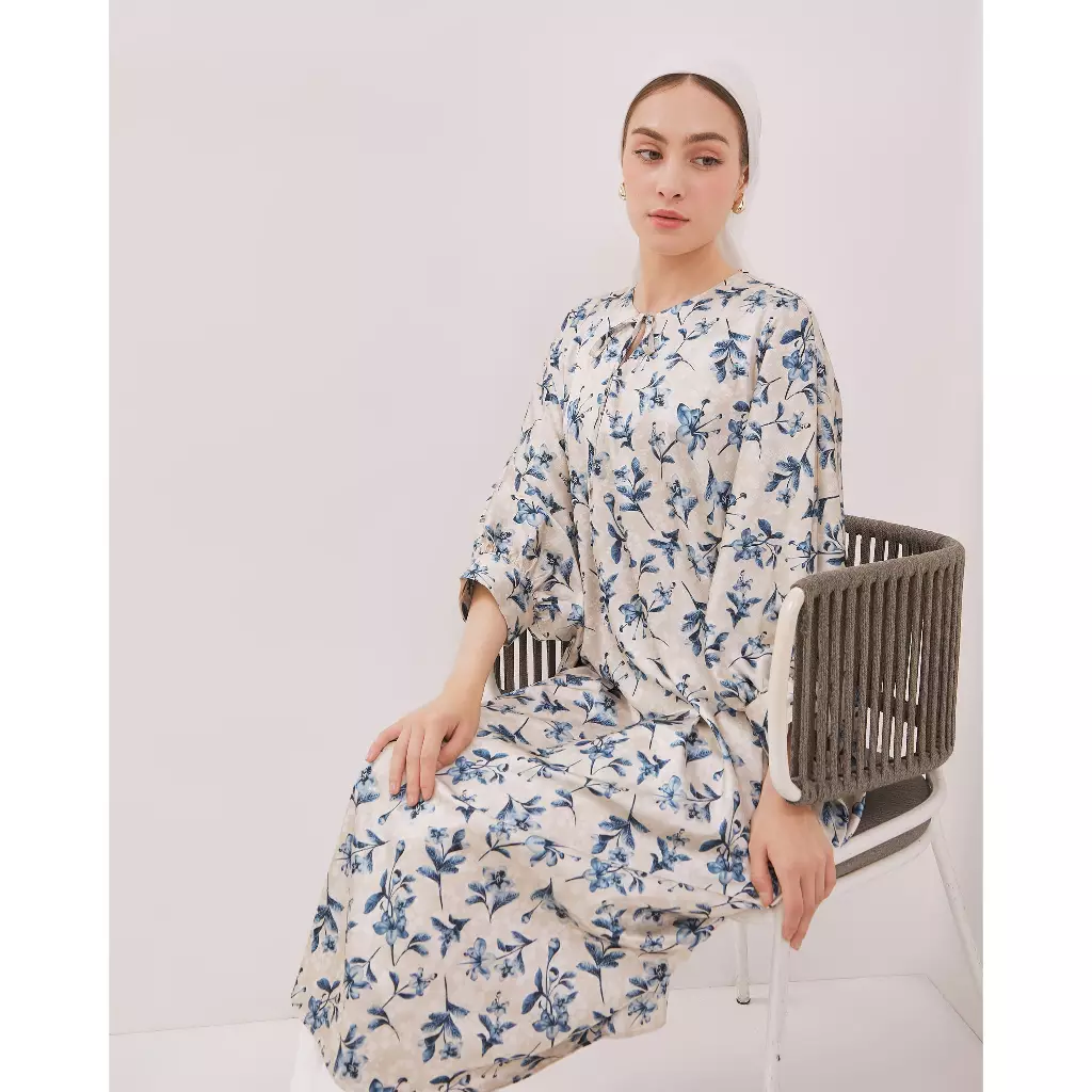 Urban Exchange Kaftan Maxie Beige - Gamis Cream Muslimah Lebaran Rayon