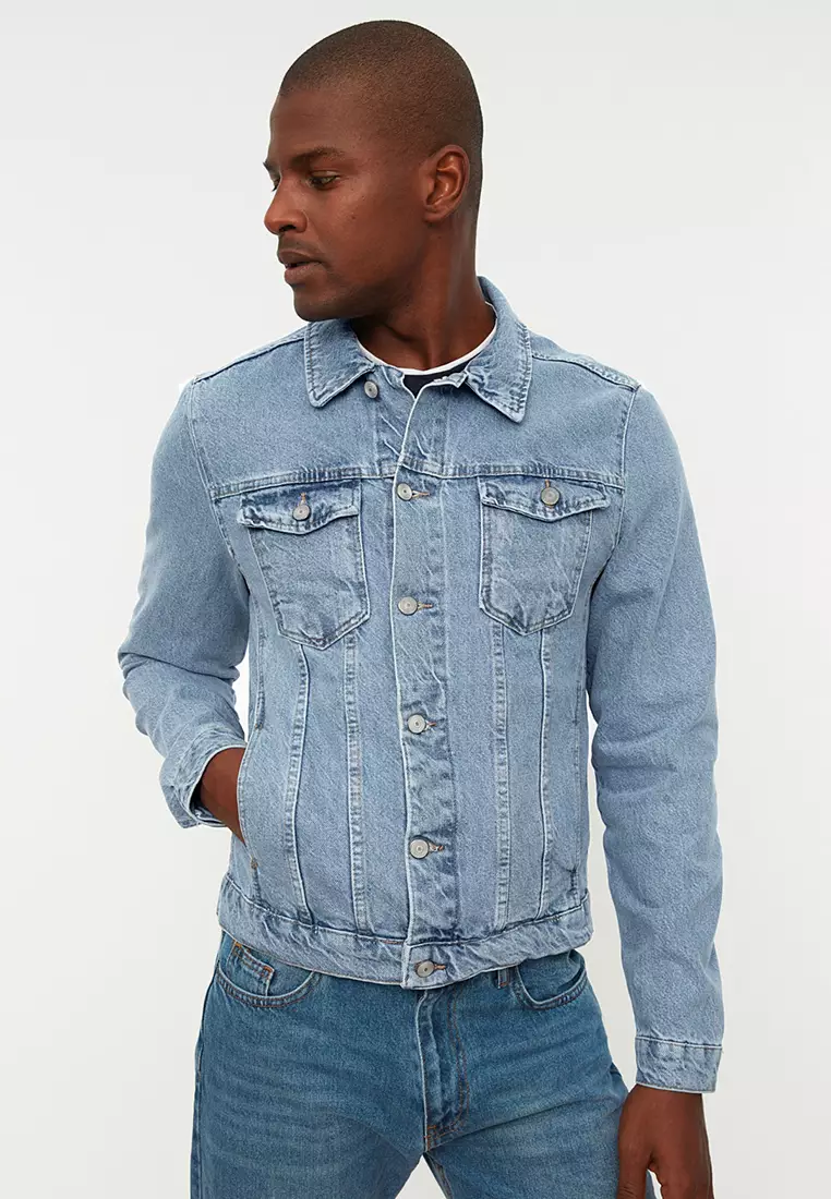 Mens muscle store fit denim jacket