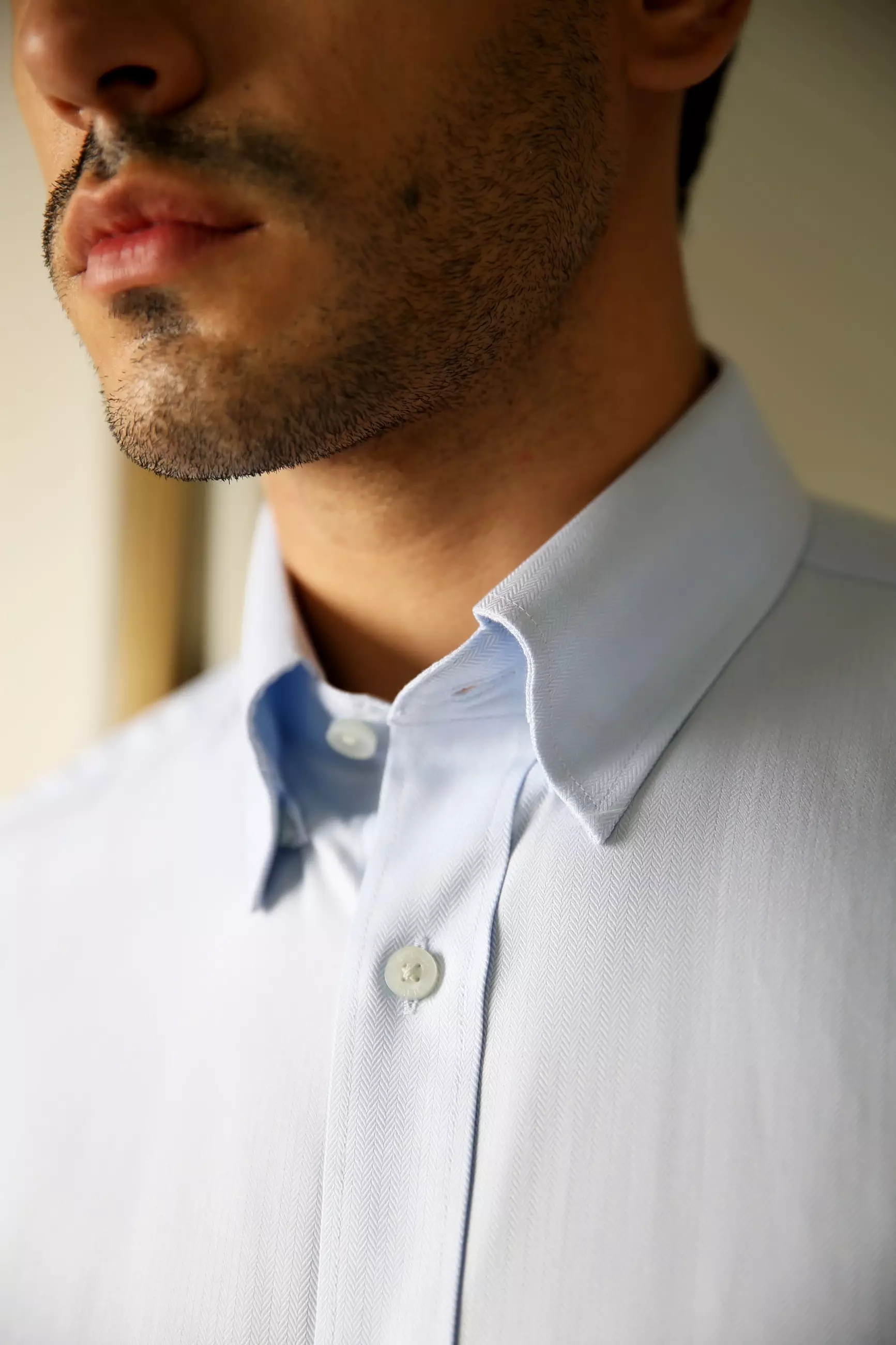 Kemeja Lengan Panjang Pierre Cardin Solid Remy - Light Blue Cotton Smart Casual