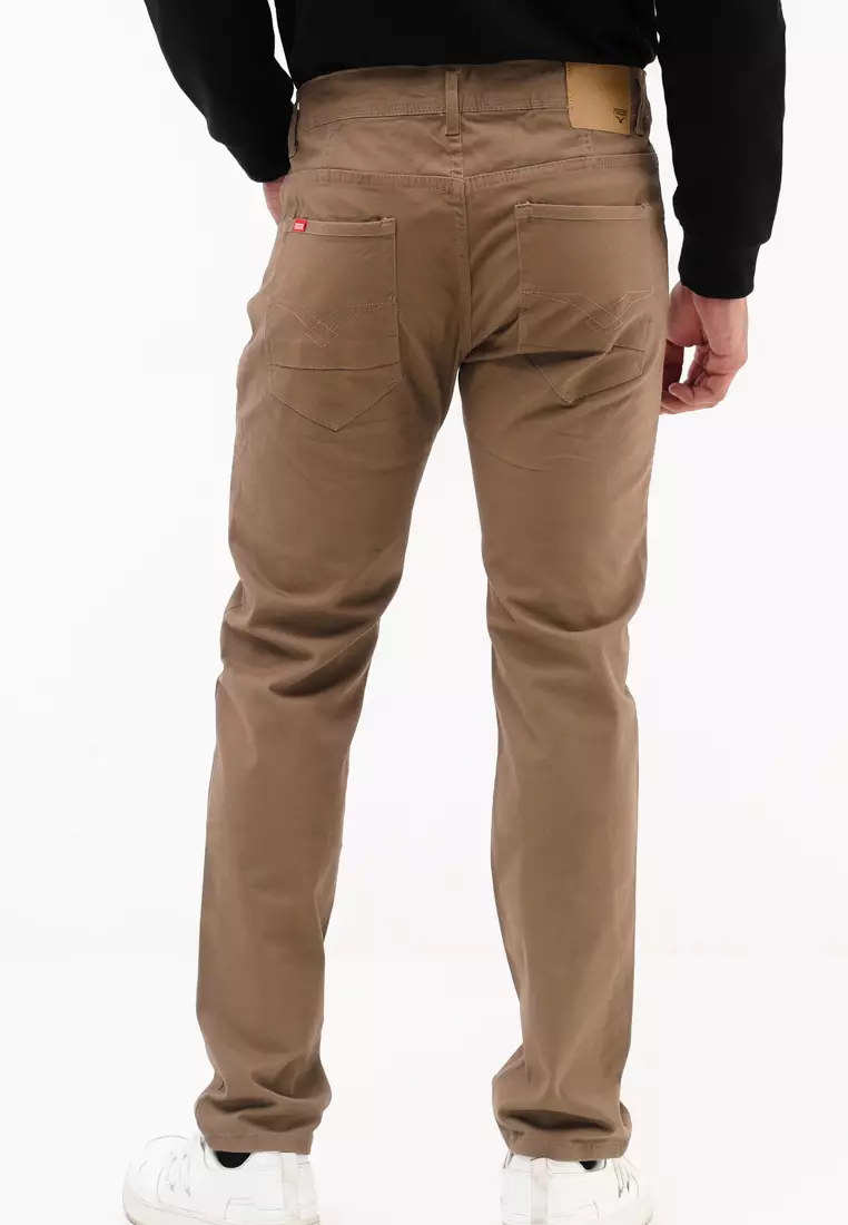 Colored Long Pants Slim Tapered Stretch
