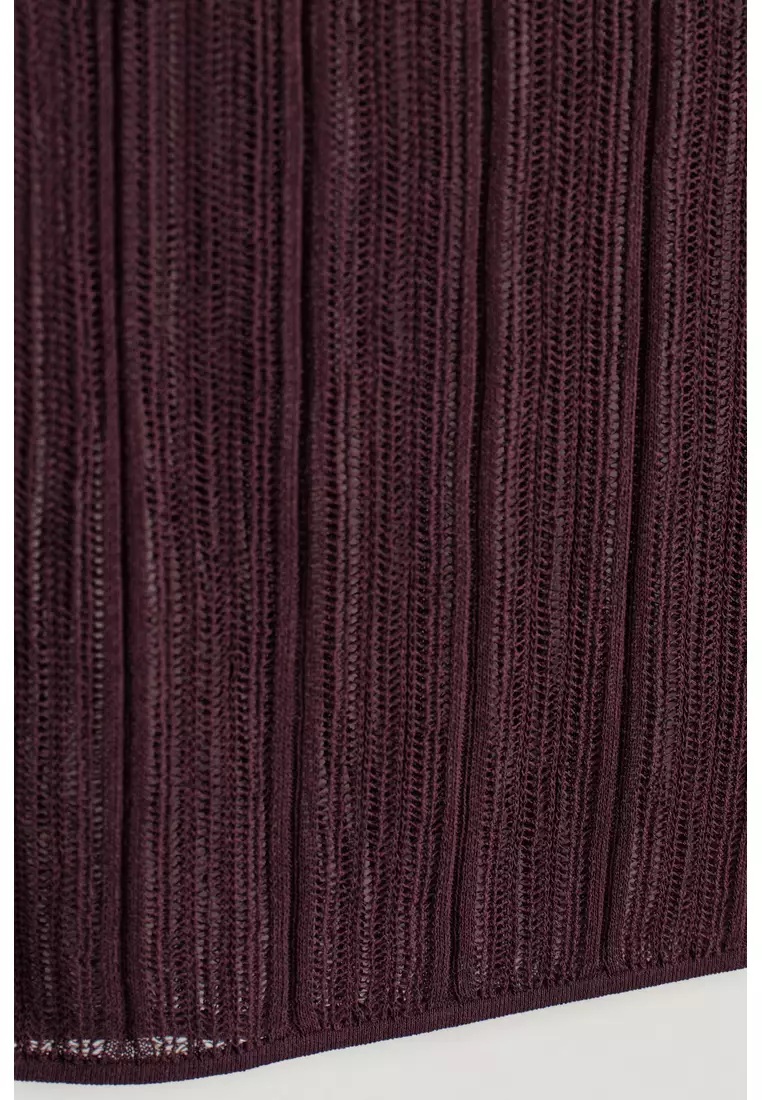 SHEER LACE-KNIT TANK TOP