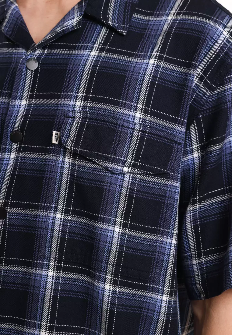 Used 1968 - Ansel Kemeja Pria Lengan Pendek Relaxed Fit Motif Kotak