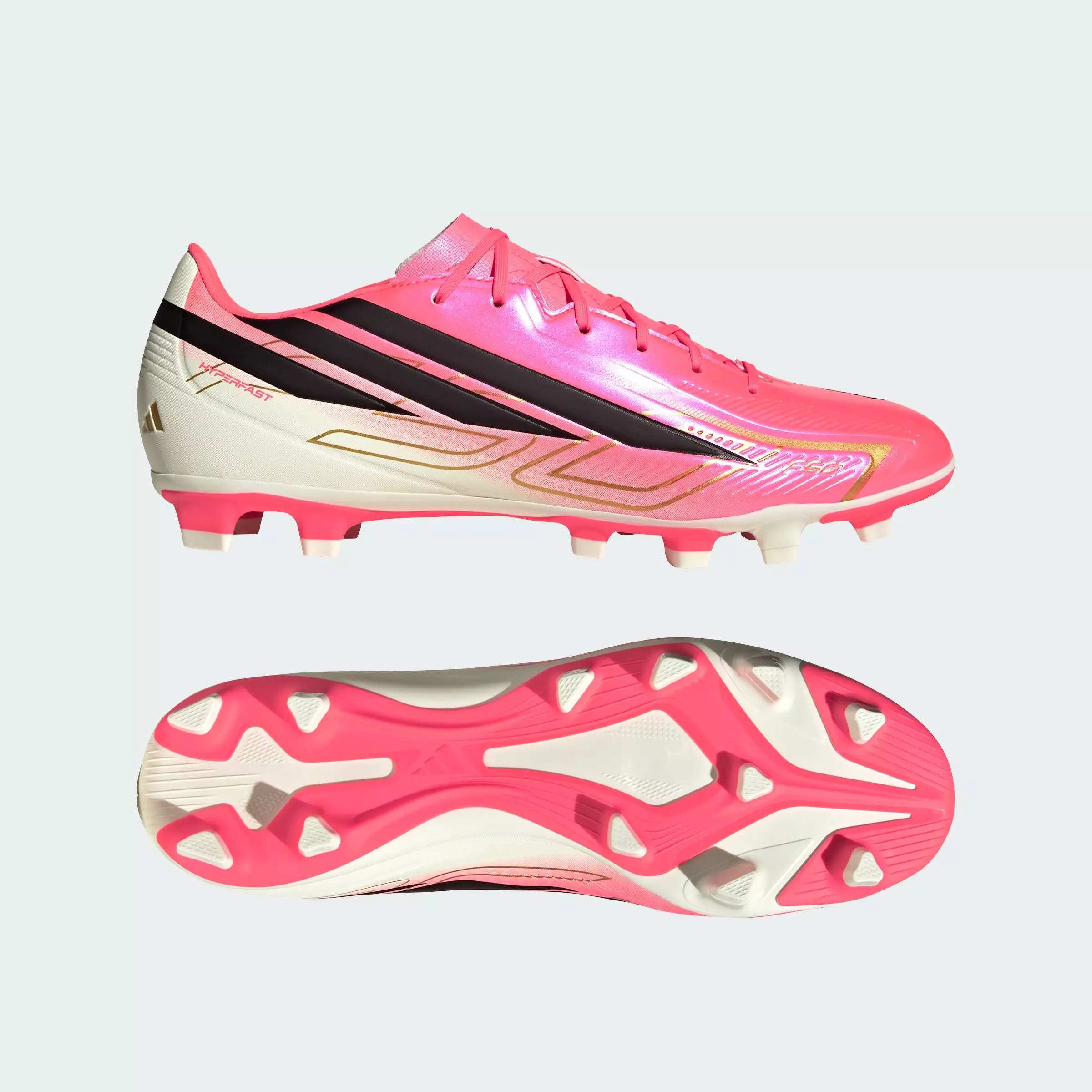 Football F50 HYPERFAST CLUB Firm Ground / Multi Ground Football Boots Unisex Pink IH9375