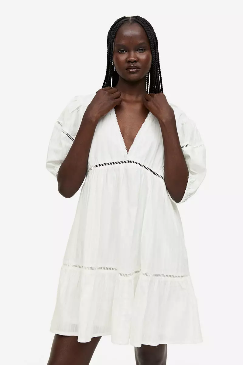 Buy H&M Voluminous lace-detail dress 2024 Online | ZALORA Philippines