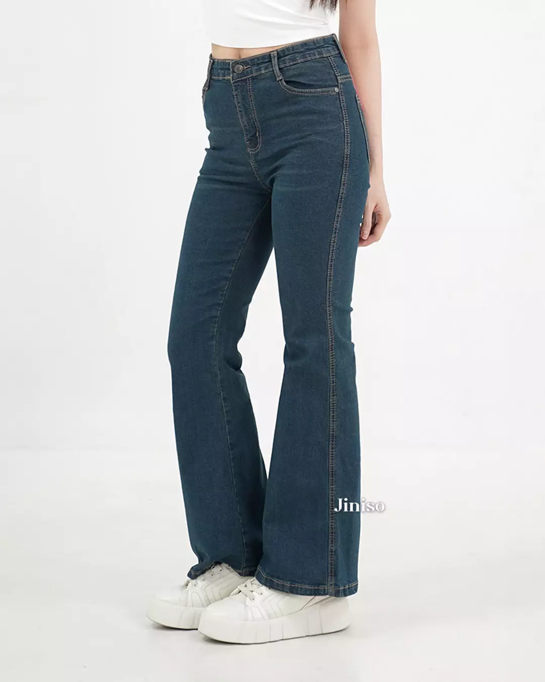 Highwaist Stretch Cutbray Pocket Jeans 712 HANGOUT