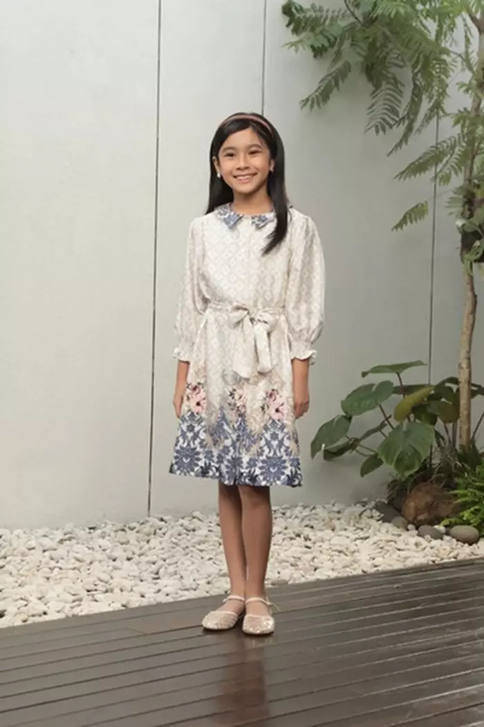 MINIMAL - Aighar - Kids Girls Floral Print Dress - Navy - Manzone & Minimal