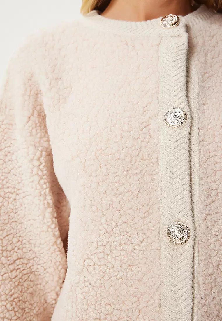 Boucle Knitwear Jacket Cardigan