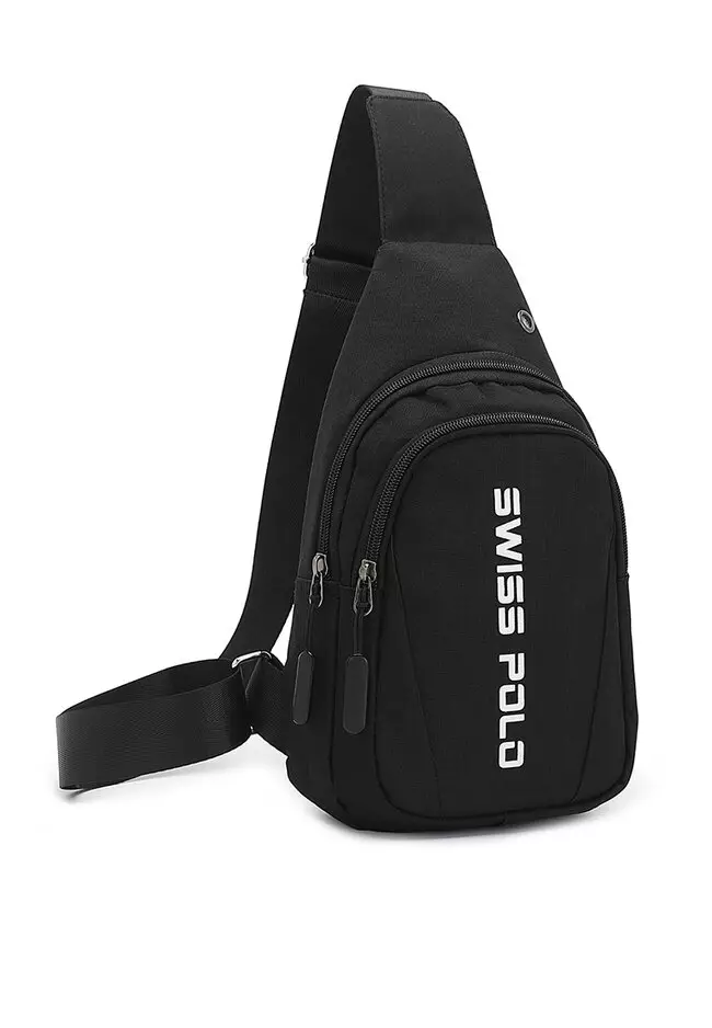 Men's Chest Bag / Sling Bag / Crossbody Bag (Tas Dada / Tas Selempang Pria) - Hitam