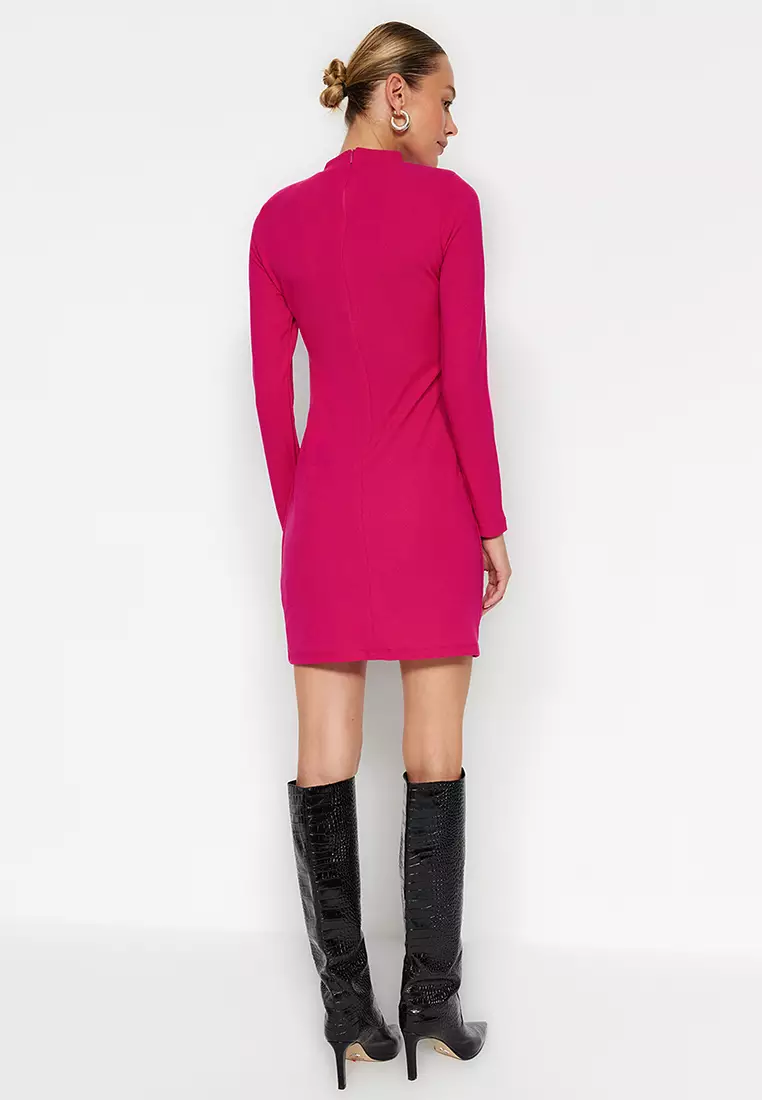 Mock Neck Mini Dress