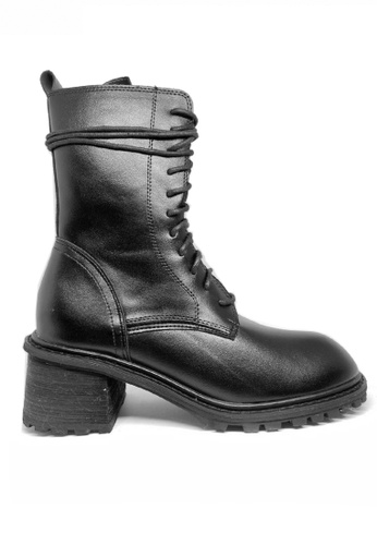 Twenty Eight Shoes black Dark side Faux Leather Ankle Boots 8112-3 5AFA8SHA5FCF17GS_1