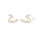 Glamorousky white 925 Sterling Silver Plated Gold Temperament Elegant Imitation Pearl Geometric Stud Earrings 4C12EACE47DB64GS_2