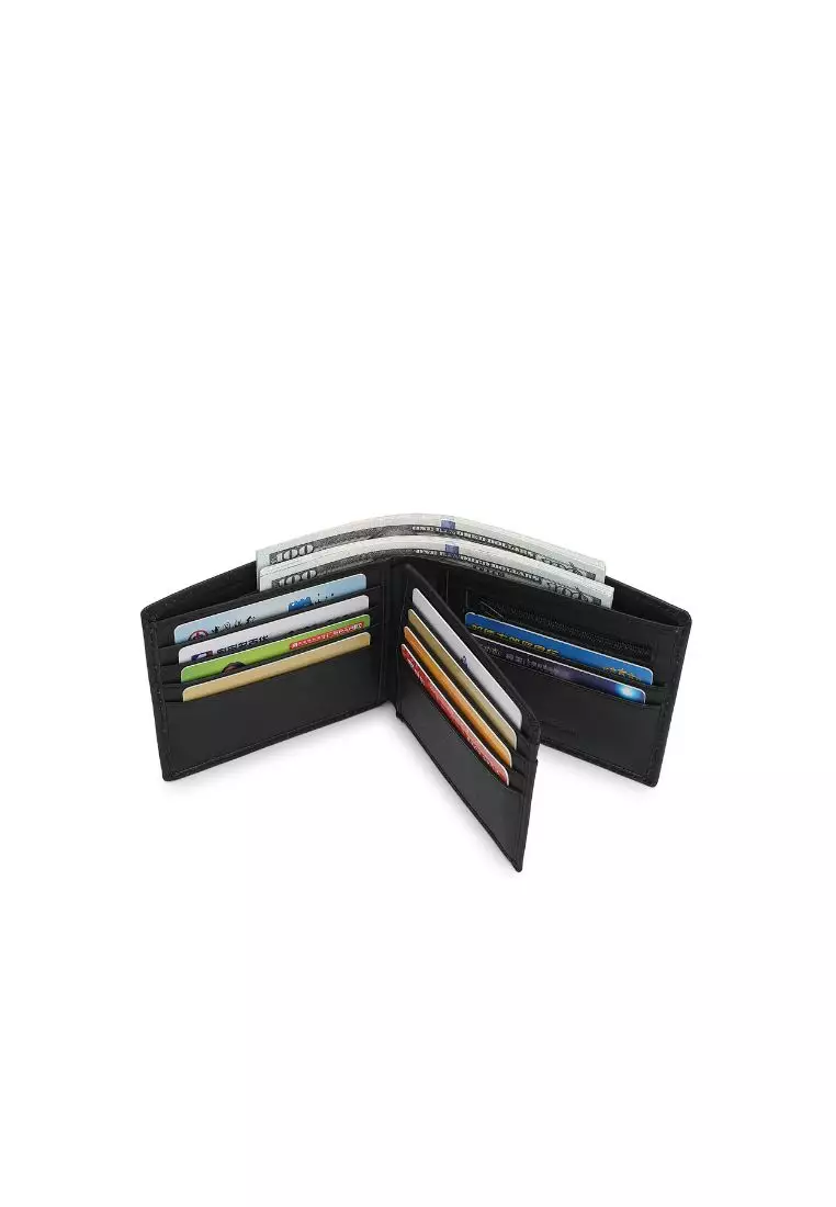 Gift Set - Genuine Leather RFID Wallet + 40mm Automatic Belt (禮盒 - 皮具錢包 + 腰帶) - 黑色