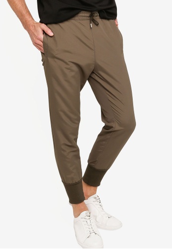 Buy Zalora Basics Woven Joggers With Rib Hem Online On Zalora Singapore