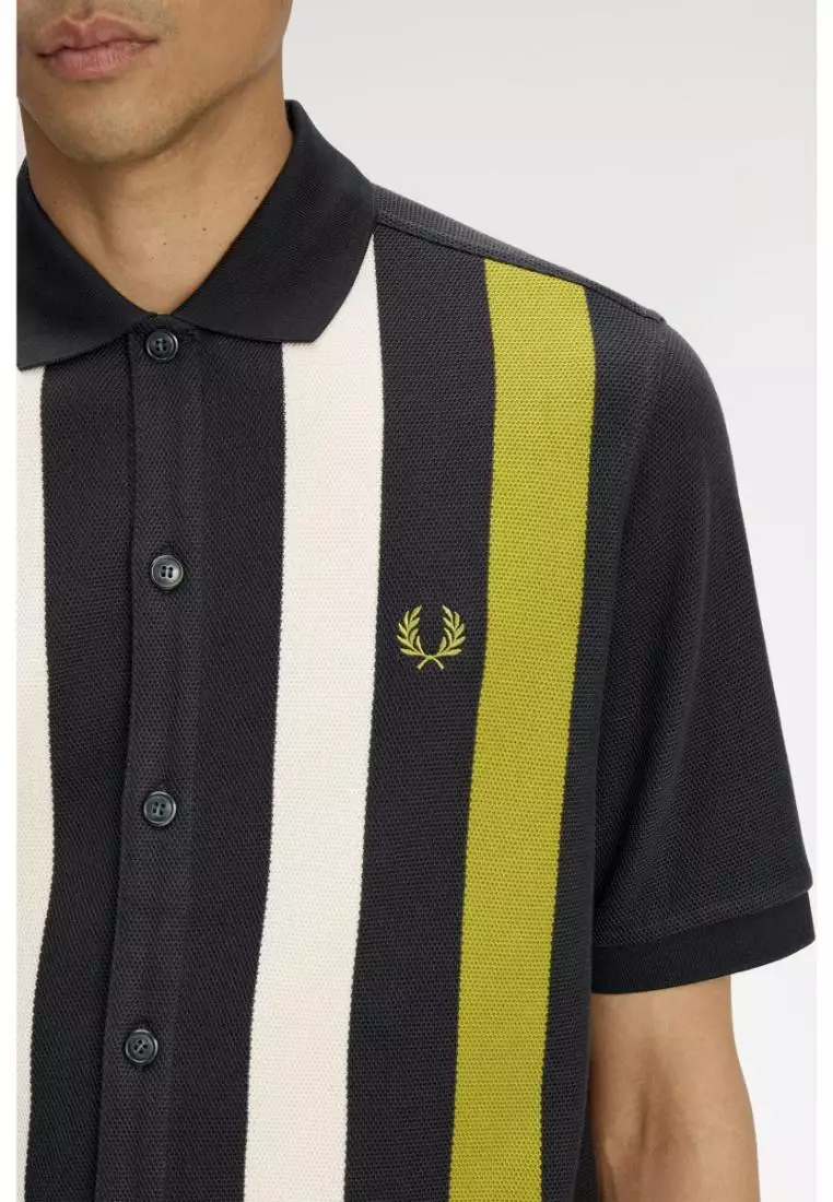 Buy Fred Perry Fred Perry M1766 Vertical Stripe Polo Shirt (Anchor