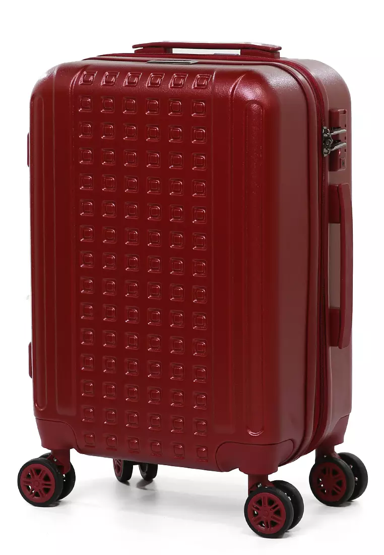 Carlton Koper Hardcase TSA Lock Unisex Size 20 Inch Suitcase Large Compartment Expander Zipper Material Polycarbonate ORIGINAL - Red