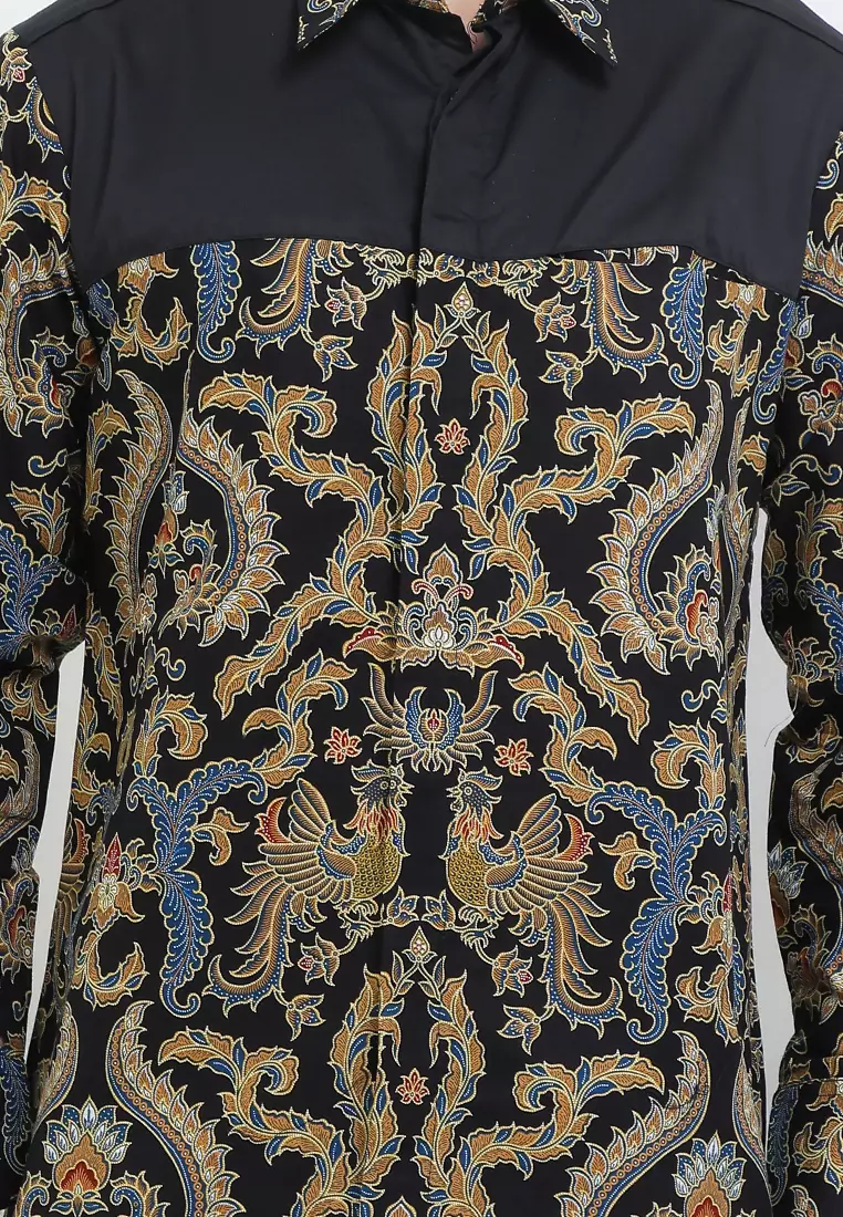 Kemeja Body Fit Batik Cokro Cemani