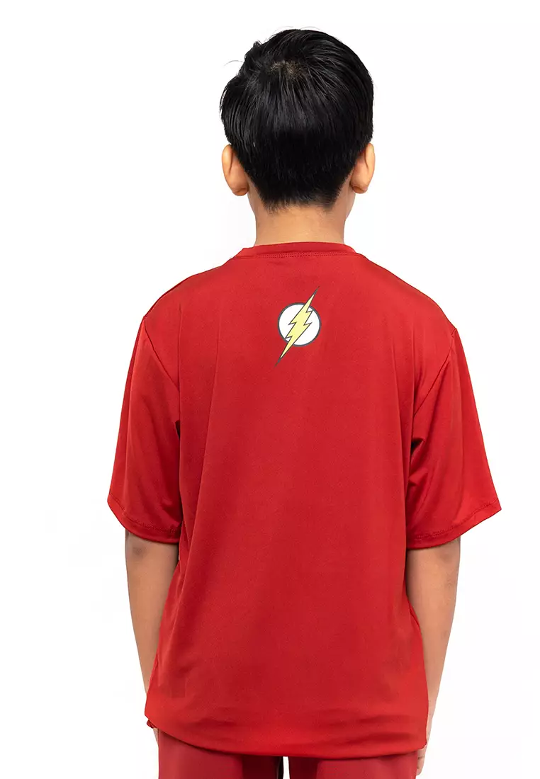 Flexzone Sport Shirts Kids Teen DC Comics The Flash Maroon