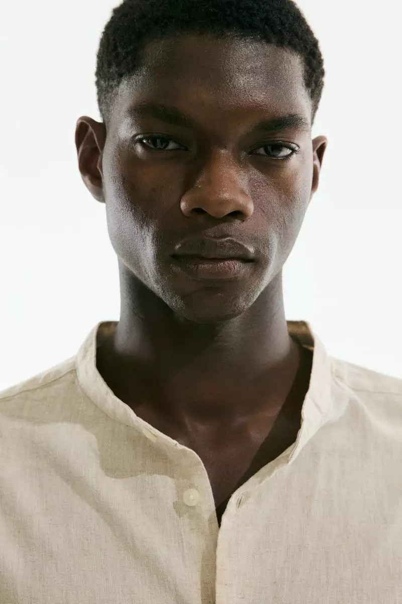 Regular Fit Linen-blend shirt