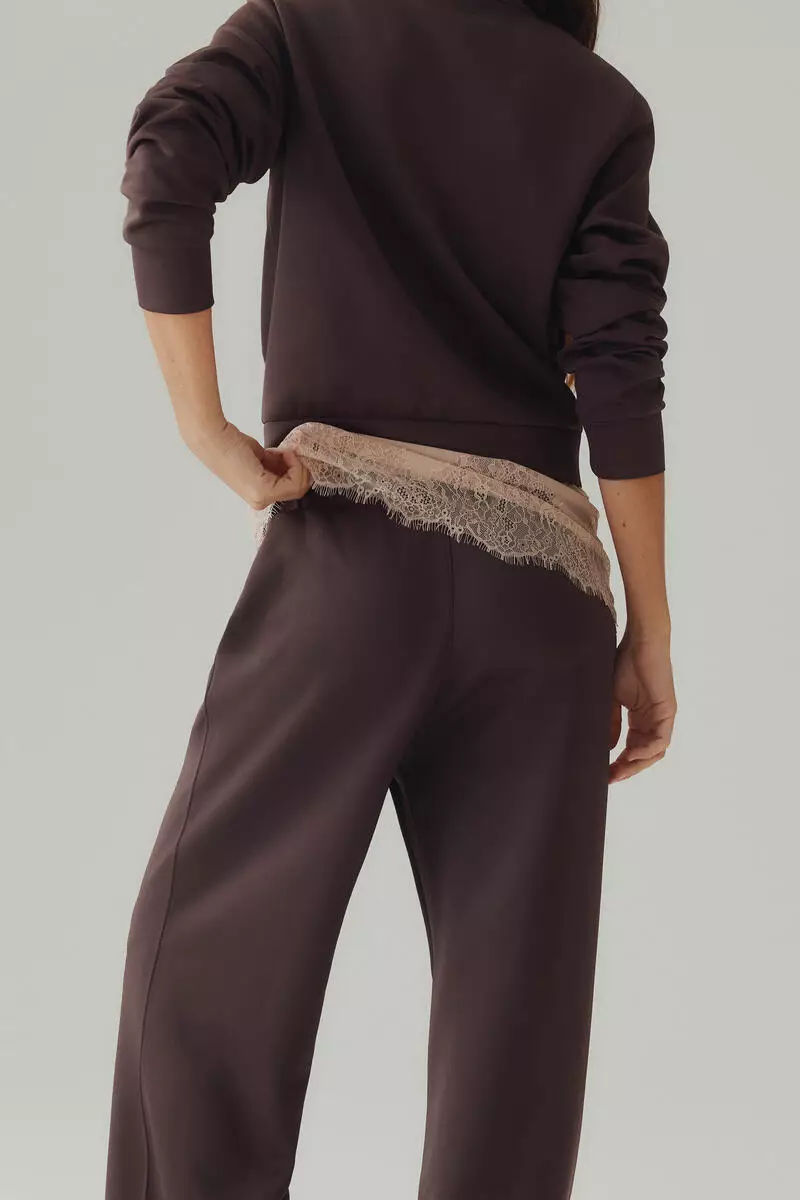 Crease-front pull-on trousers