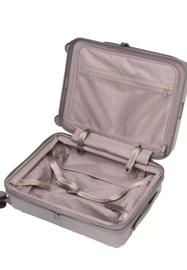 CROSSING INVI 20" Carry On Expandable Luggage With Front & Middle Access V3 - Latte