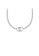 Glamorousky silver Simple Fashion 316L Stainless Steel Pattern Double Ring Necklace 7639AAC57803C1GS_1