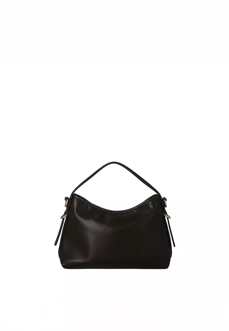Lara Strapped Top Handle Bag - Dark Green