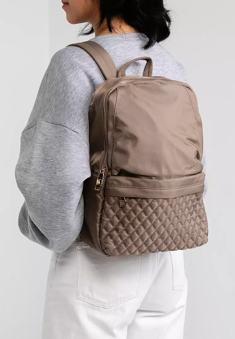 Quilted Nylon Backpack